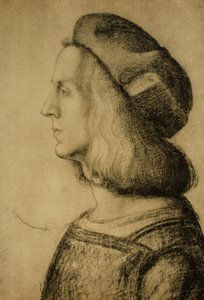 Busto di un uomo di profilo, disegno di Leonardo da Vinci. Gabinetto dei Disegni e delle Stampe, Galleria degli Uffizi, Firenze da Leonardo da Vinci